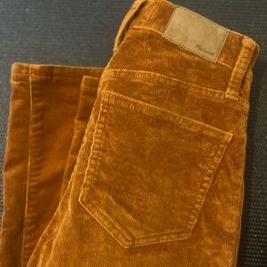 Madewell Wide Leg Pants in Rust Corduroy